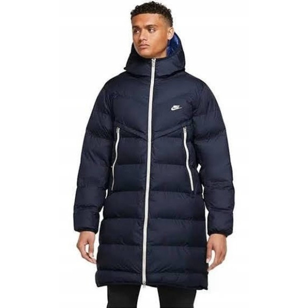 Mens Size L Nike Parka Jacket Storm-Fit Primaloft Windrunner Blue DR9609-451